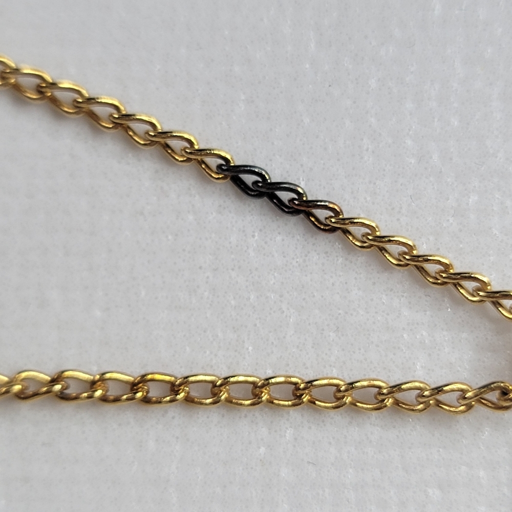 CHANEL CC Logo Gold Tone with Pink Rhinestone Necklace - Picture 8 of 11